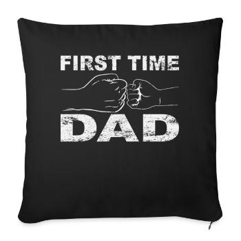 Tenue de papa rétro pour la fête des pères - Housse de coussin décorative 45 x 45 cm - noir - Devant