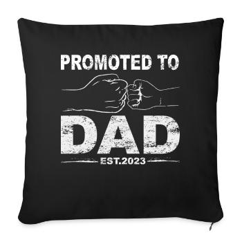 Tenue Retro Papa pour la fête des pères - Housse de coussin décorative 45 x 45 cm - noir - Devant