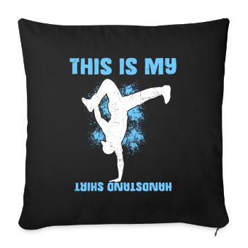 Ceci est mon handstand Cool - Housse de coussin décorative 45 x 45 cm - noir - Devant