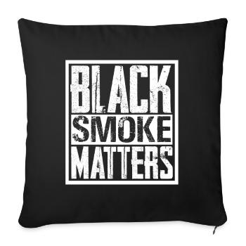 Black Smoke Matters Diesel Rolling Coal Drôle - Housse de coussin décorative 45 x 45 cm - noir - Devant
