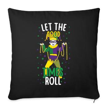 Jester Clown Festival Parade Beads Mardi Gras - Sofakissenbezug 45 x 45 cm - Schwarz - Vorne