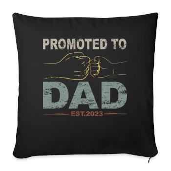 Tenue Retro Papa pour la fête des pères - Housse de coussin décorative 45 x 45 cm - noir - Devant