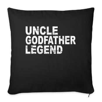 Uncle nephew niece gift idea saying - Sofa pillowcase 17,3'' x 17,3'' (45 x 45 cm) - black - Front