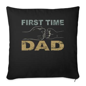Tenue Retro Papa pour la fête des pères - Housse de coussin décorative 45 x 45 cm - noir - Devant