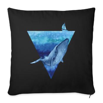 Save the Planet / Save the Whales Forest Environment - Housse de coussin décorative 45 x 45 cm - noir - Devant