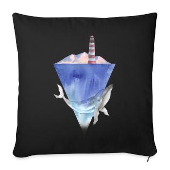 Save the Planet / Save the Whales Forest Environment - Housse de coussin décorative 45 x 45 cm - noir - Devant