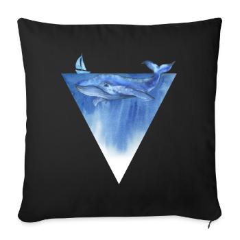 Save the Planet / Save the Whales Forest Environment - Housse de coussin décorative 45 x 45 cm - noir - Devant