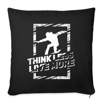 Cool Skater Retro SKATEBOARD Skater Cadeau - Housse de coussin décorative 45 x 45 cm - noir - Devant