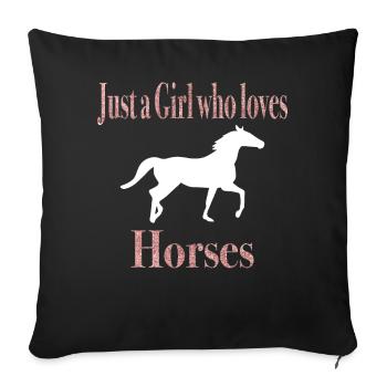 Idée cadeau Club d’équitation - Housse de coussin décorative 45 x 45 cm - noir - Devant