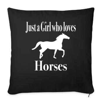 Idée cadeau Club d’équitation - Housse de coussin décorative 45 x 45 cm - noir - Devant