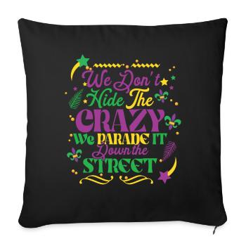 Festival Crazy Parade Beads Mardi Gras 2023 - Sofakissenbezug 45 x 45 cm - Schwarz - Vorne