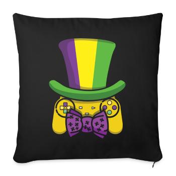 Video Game Gamer Festival Parade Beads Mardi Gras - Sofakissenbezug 45 x 45 cm - Schwarz - Vorne