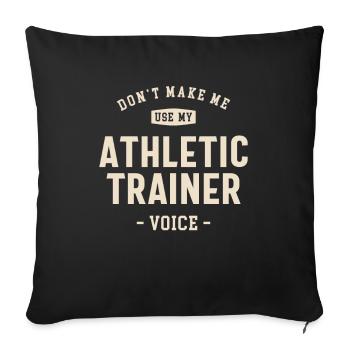 Athletic Trainer Job Title Profession - Sofa pillowcase 17,3'' x 17,3'' (45 x 45 cm) - black - Front