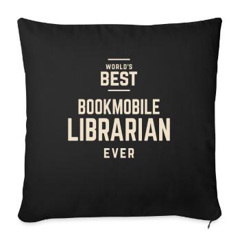 Bookmobile Librarian Job Title Profession - Sofa pillowcase 17,3'' x 17,3'' (45 x 45 cm) - black - Front