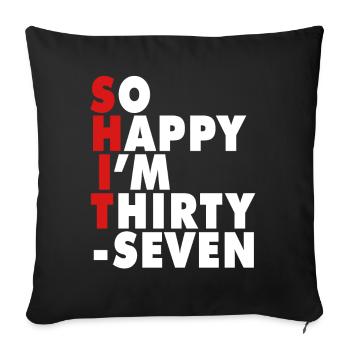 Drôle d’âge de naissance 20 ans heureux j’ai 20 ans - Housse de coussin décorative 45 x 45 cm - noir - Devant