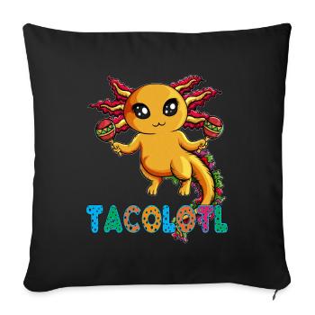 Axolotl Lurch as Taco Mexico Cinco de Mayo - Sofa pillowcase 17,3'' x 17,3'' (45 x 45 cm) - black - Front