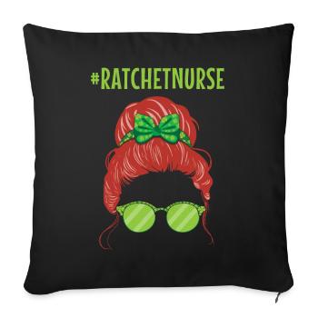 Ratchet Nurse Shamrock Saint Patrick Day - Sofakissenbezug 45 x 45 cm - Schwarz - Vorne