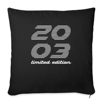 Anniversaire 2003 Edition Limitée Numéro 03 - Housse de coussin décorative 45 x 45 cm - noir - Devant