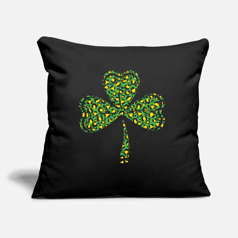 Pattern Leopard Shamrock Luck Saint Patrick Day Sofakissenbezug 45 x 45 cm