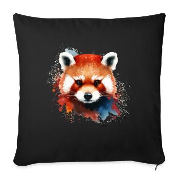 Cute red panda colorful for red panda lovers - Sofa pillowcase 17,3'' x 17,3'' (45 x 45 cm) - black - Front