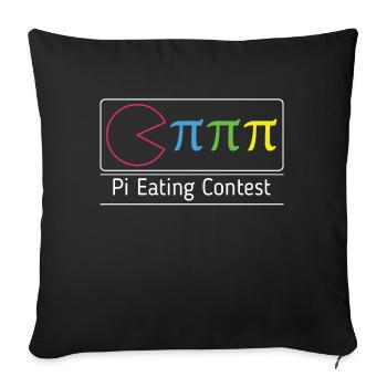 Drôle Pi Manger Math Vacances Mathématiques Humour Pi - Housse de coussin décorative 45 x 45 cm - noir - Devant