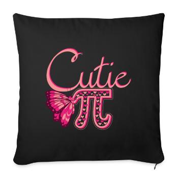 Niedlicher Pi Schmetterling Mathe Urlaub Mathematik Pi Tag - Sofakissenbezug 45 x 45 cm - Schwarz - Vorne