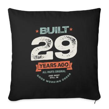 29th Birthday Funny 29 Years Old - Sofa pillowcase 17,3'' x 17,3'' (45 x 45 cm) - black - Front