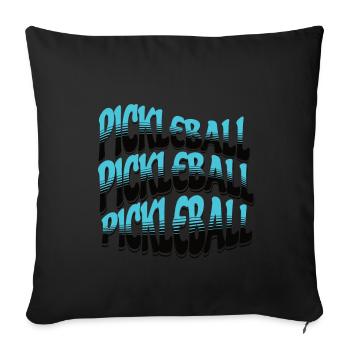 Pickleball Outdoor Game for Men and Women - Sofa pillowcase 17,3'' x 17,3'' (45 x 45 cm) - black - Front