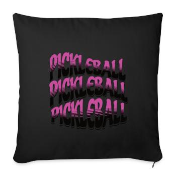 Pickleball Outdoor Game for Men and Women - Sofa pillowcase 17,3'' x 17,3'' (45 x 45 cm) - black - Front