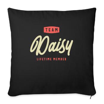 Daisy Name Personalized Birthday Name Daisy - Sofa pillowcase 17,3'' x 17,3'' (45 x 45 cm) - black - Front