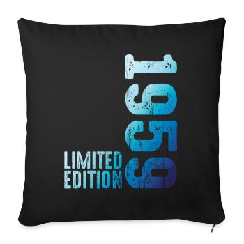 Since 1959 Year 1959 Retro Vintage 1959 Birth - Sofa pillowcase 17,3'' x 17,3'' (45 x 45 cm) - black - Front