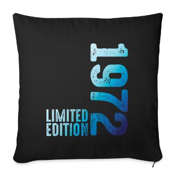 Since 1972 Year 1972 Retro Vintage 1972 Birth - Sofa pillowcase 17,3'' x 17,3'' (45 x 45 cm) - black - Front