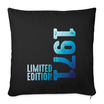 Since 1971 Year 1971 Retro Vintage 1971 Birth - Sofa pillowcase 17,3'' x 17,3'' (45 x 45 cm) - black - Front
