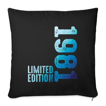 Since 1981 Year 1981 Retro Vintage 1981 Birth - Sofa pillowcase 17,3'' x 17,3'' (45 x 45 cm) - black - Front