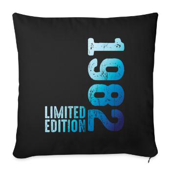 Since 1982 Year 1982 Retro Vintage 1982 Birth - Sofa pillowcase 17,3'' x 17,3'' (45 x 45 cm) - black - Front