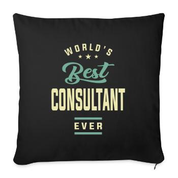 Consultant - Sofa pillowcase 17,3'' x 17,3'' (45 x 45 cm) - black - Front