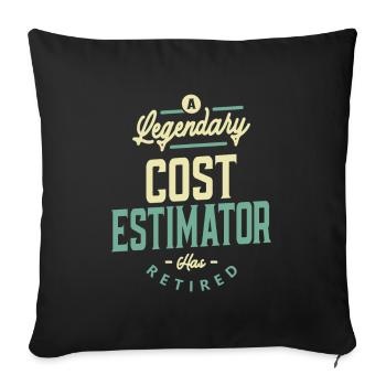 Cost Estimator - Sofa pillowcase 17,3'' x 17,3'' (45 x 45 cm) - black - Front