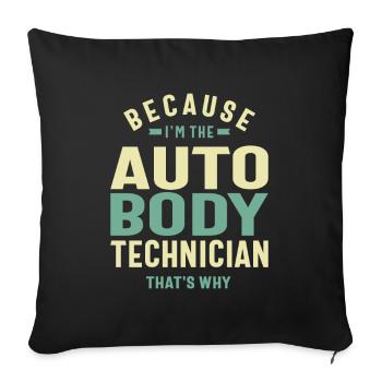 Auto Body Technician - Sofa pillowcase 17,3'' x 17,3'' (45 x 45 cm) - black - Front