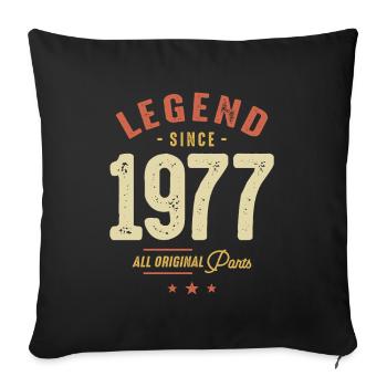 Vintage Since 1977 - 46th Birthday Classic 1977 - Sofa pillowcase 17,3'' x 17,3'' (45 x 45 cm) - black - Front