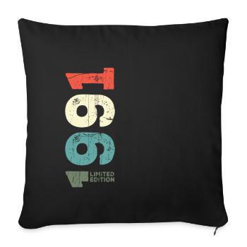 Seit 1991 Jahr 1991 Retro 1991 Jahrgang 1991 - Sofakissenbezug 45 x 45 cm - Schwarz - Vorne