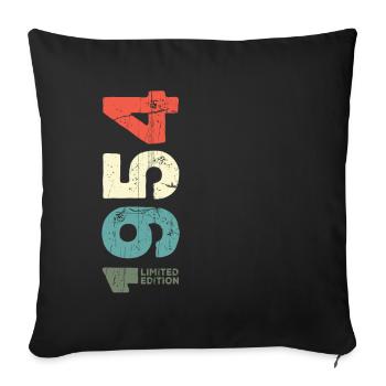 Depuis 1954 Année 1954 Rétro 1954 Millésime 1954 - Housse de coussin décorative 45 x 45 cm - noir - Devant