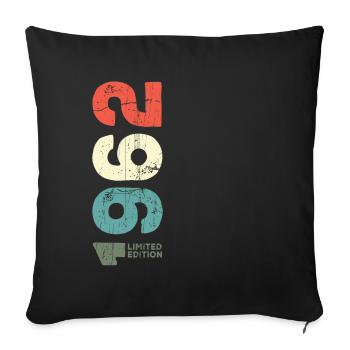 Depuis 1962 Année 1962 Rétro 1962 Millésime 1962 - Housse de coussin décorative 45 x 45 cm - noir - Devant