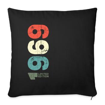 Depuis 1969 Année 1969 Rétro 1969 Millésime 1969 - Housse de coussin décorative 45 x 45 cm - noir - Devant