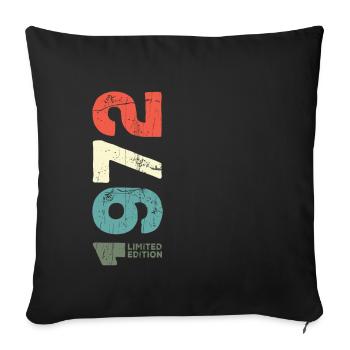 Since 1972 Year 1972 Retro 1972 Vintage 1972 - Sofa pillowcase 17,3'' x 17,3'' (45 x 45 cm) - black - Front