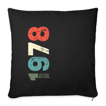 Seit 1978 Jahr 1978 Retro 1978 Jahrgang 1978 - Sofakissenbezug 45 x 45 cm - Schwarz - Vorne