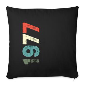 Since 1977 Year 1977 Retro 1977 Vintage 1977 - Sofa pillowcase 17,3'' x 17,3'' (45 x 45 cm) - black - Front
