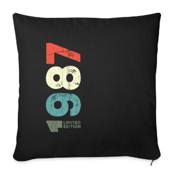 Depuis 1987 Année 1987 Rétro 1987 Millésime 1987 - Housse de coussin décorative 45 x 45 cm - noir - Devant