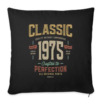 1975 Birthday 48 Years Old - Sofa pillowcase 17,3'' x 17,3'' (45 x 45 cm) - black - Front