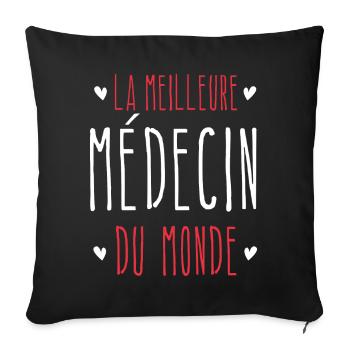 Best Doctor Mom Mama Heart Love Mother's Day - Sofa pillowcase 17,3'' x 17,3'' (45 x 45 cm) - black - Front