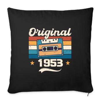 Born Gift Original 1953 Gift Idea 1953 - Housse de coussin décorative 45 x 45 cm - noir - Devant